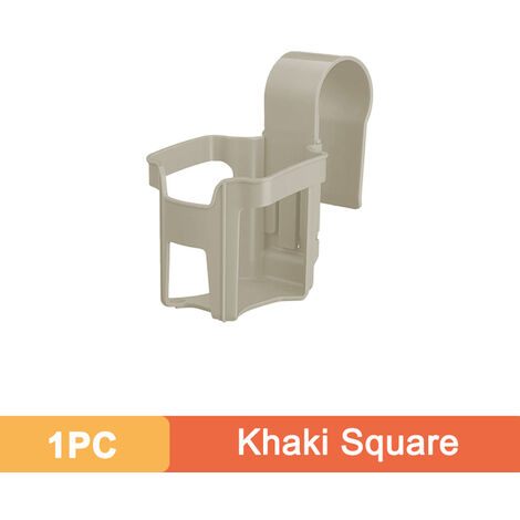 Portavasos resistente para piscina, accesorios desmontables compatibles con piscina sobre el suelo, fácil de usar, 1/2 paquetes,1PC Khaki Square