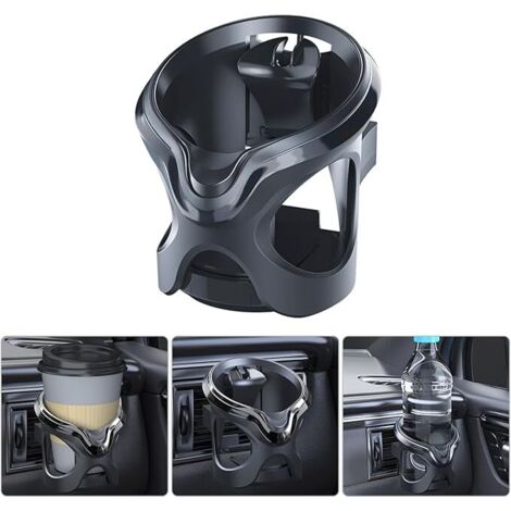 Portavasos universal para coche, portavasos, porta latas, soporte para rejilla de ventilación del coche, portabotellas para cenicero de coche, portavasos para café y latas de bebida con fijación flexi