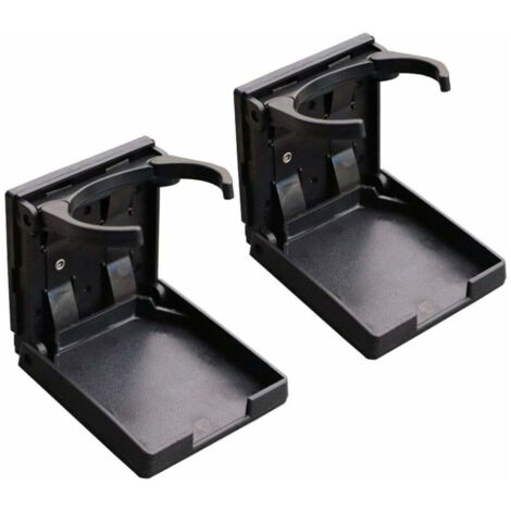 Portavasos universales ajustables (2 unidades), para coche, camión, barco, portavasos ajustable, portavasos plegable, portavasos ajustable, para coche, camión, autocaravana (negro).