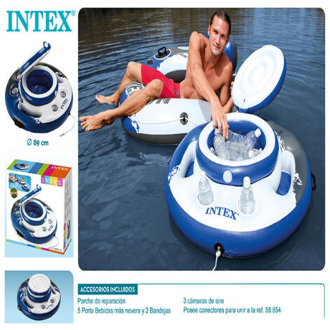 Portavasos y nevera hinchable Mega Chill INTEX