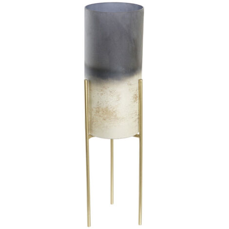 Portavela Cristal Metal 13X13X41 Desgastado PV200159