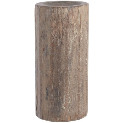 Portavela Madera Reciclada 20X20X38 Columna