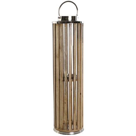 Portavela Mango Cristal 20X20X74 Natural Marron PV208325