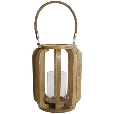 Portavela Mango Cristal 25X25X35 Natural