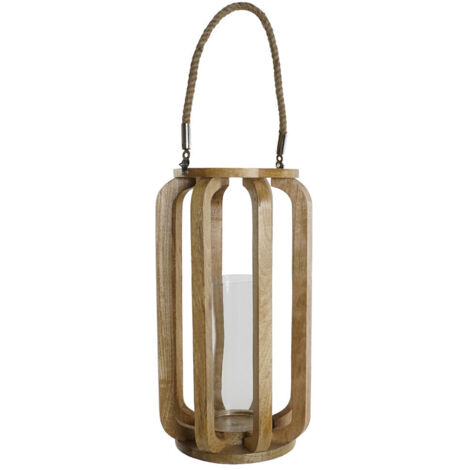 Portavela Mango Cristal 26X26X47 Natural