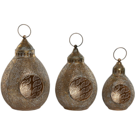Portavela Set 3 Metal 23X23X34 23Cm/29Cm
