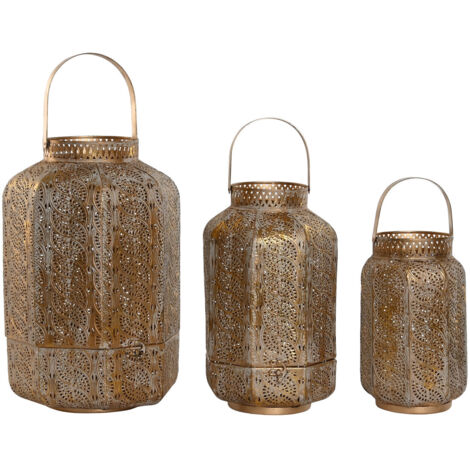 Portavela Set 3 Metal 25X25X40 25Cm/33Cm