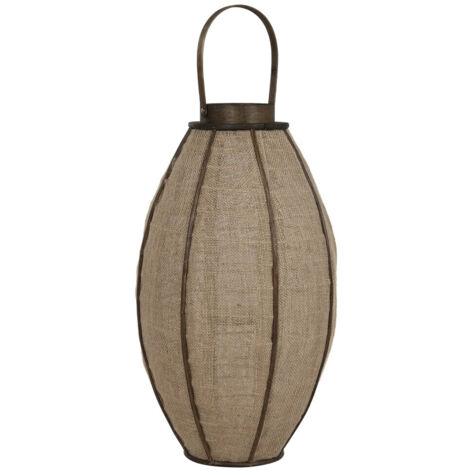 Portavela Yute Bambu 34X34X60 Natural