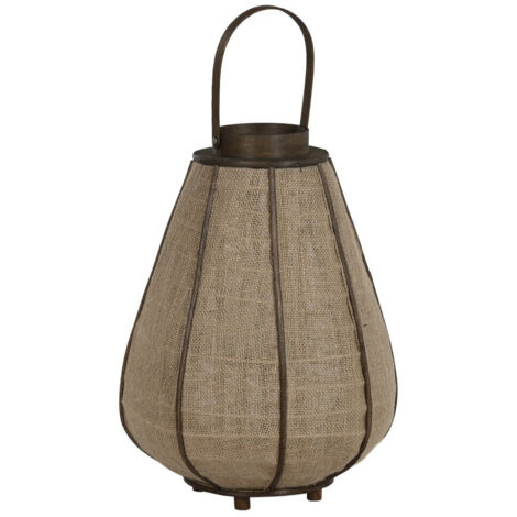 Portavela Yute Bambu 36X36X48,5 Natural