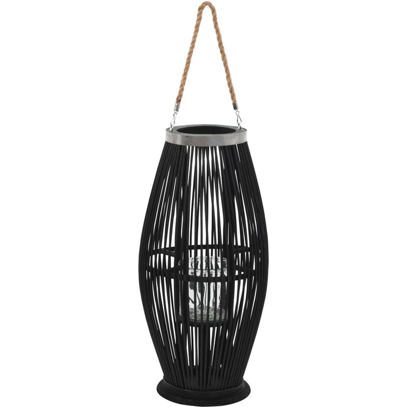 

Portavelas colgante bambú negro 60 cm - Negro