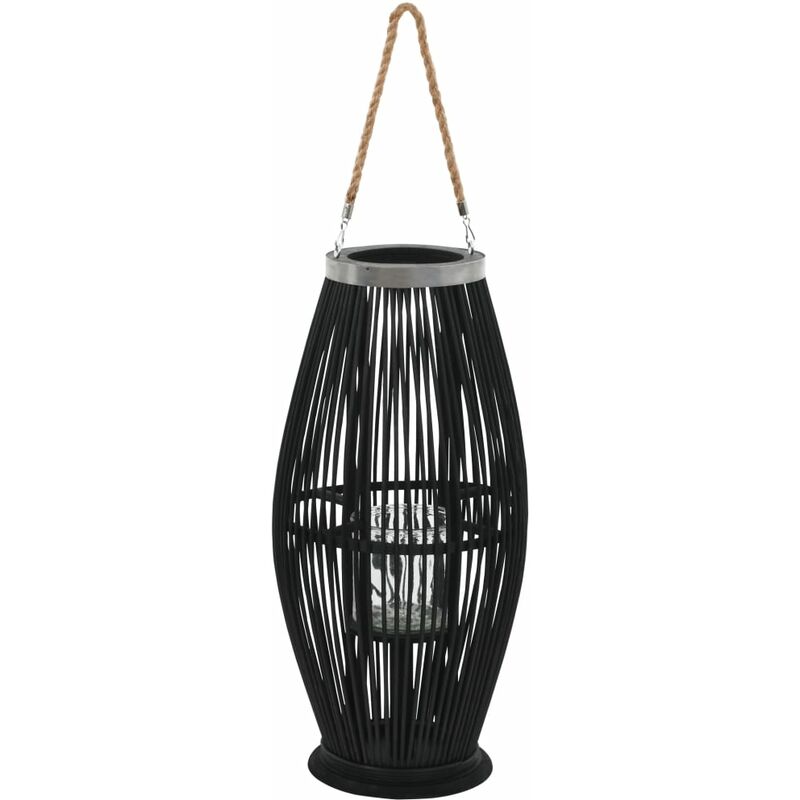 

Portavelas colgante bambú negro 60 cm