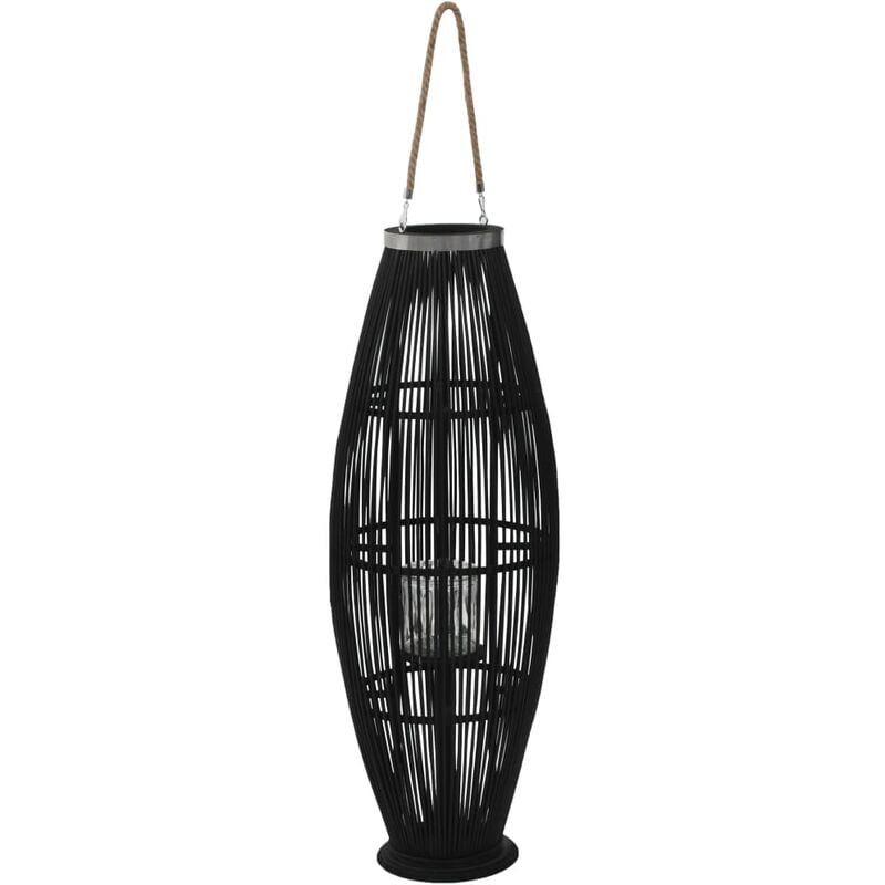 

Portavelas colgante bambú negro 95 cm