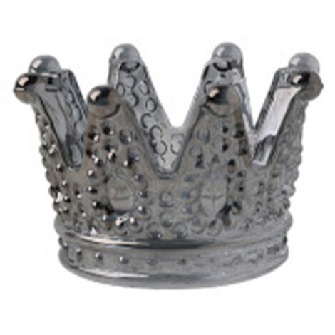Portavelas de cristal, 7,5 cm de diámetro, portavelas, luz de llama, decoración del hogar, diseño de corona