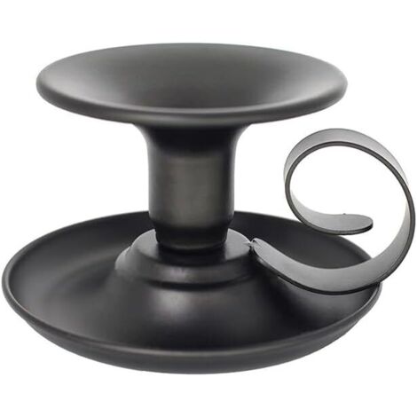 portavelas de metal retro sencillo para mesa, fiesta, boda, Navidad, decoración del hogar (negro)