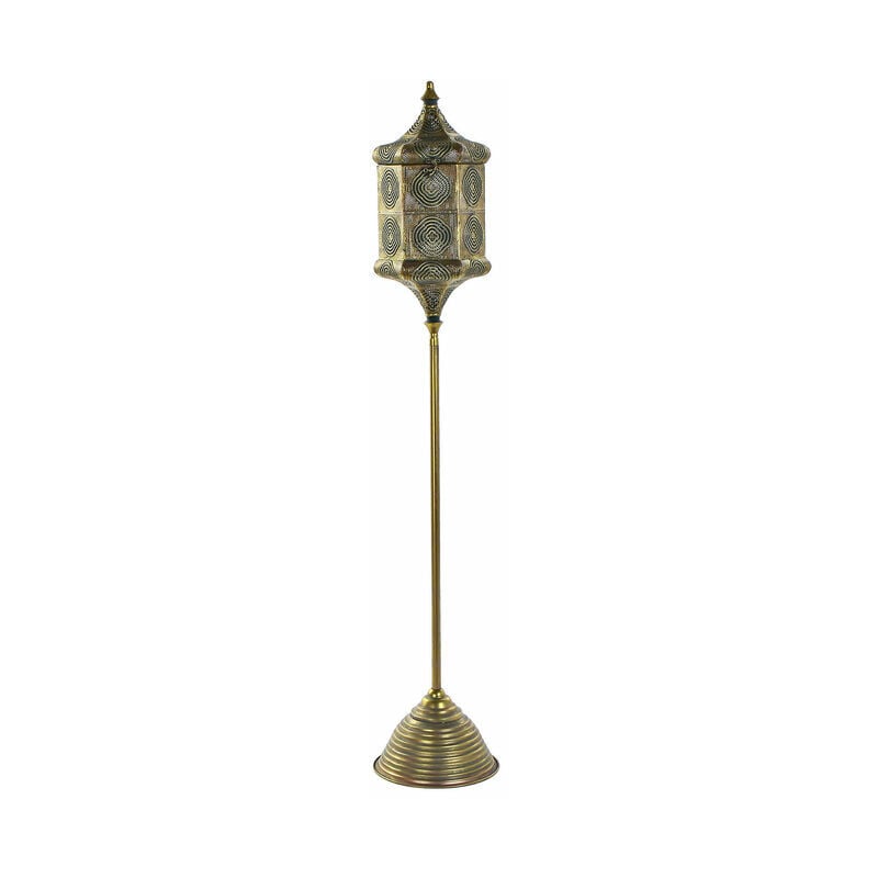 

Portavelas DKD Home Decor Cristal Dorado Metal (23 x 20 x 140 cm)