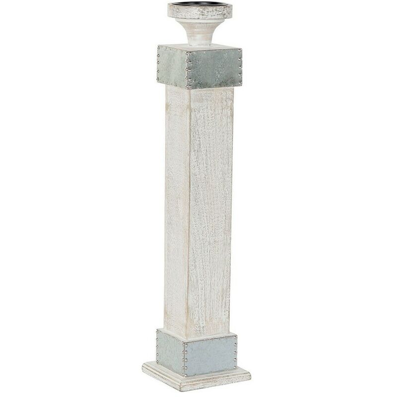 

Portavelas DKD Home Decor Madera de mango (16.5 x 16.5 x 76 cm)