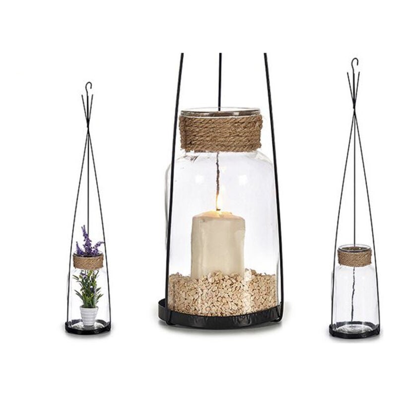 

Portavelas Metal Cristal (15,5 x 8,5 x 15,5 cm)