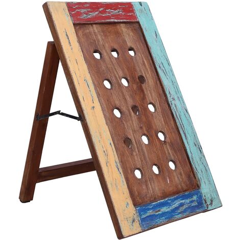 Portavini da 15 Bottiglie 47x28x78cm Legno Massello di Recupero vidaXL - Multicolore