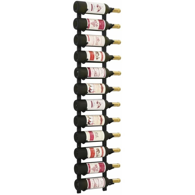 Portavini from cellar wall for Black Iron bottles in various sizes dimensioni : 12 Bottiglie