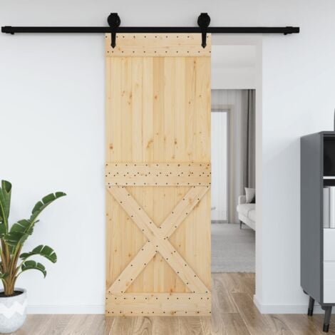 Schulte Porte coulissante intérieure en bois aggloméré, 90 x 206 cm, décor  bois blanc, revêtement en résine mélaminée, rail apparent noir - kit  complet : : Bricolage