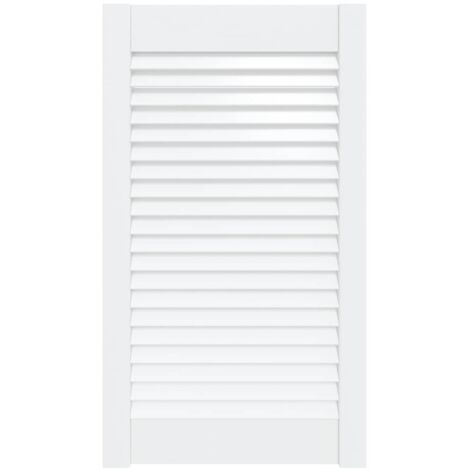 Porte à persiennes Bois de pin massif Blanc 69x39,4 cm CFW54115