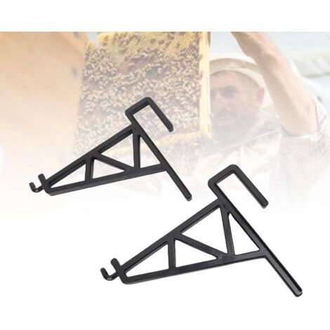 Porte-accessoire pour cadres d'abeilles [10 pièces Noir] + Pièce d'accroche de cadre de ruche en plastique + Support de cadres pour apiculteurs + Accessoire d'inspection de ruche + Bracket rack pour c