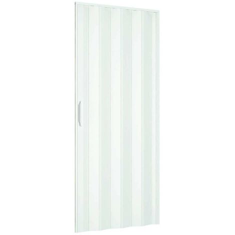 Pinto – Porte accordéon pliante intérieure en kit PVC blanc – Dimensions 82x220 cm – Montage rapide et réversible – Facile à nettoyer