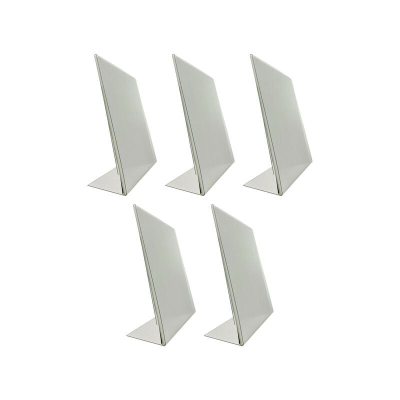 Porte affiche en pet incliné format A4 - Lot de 5