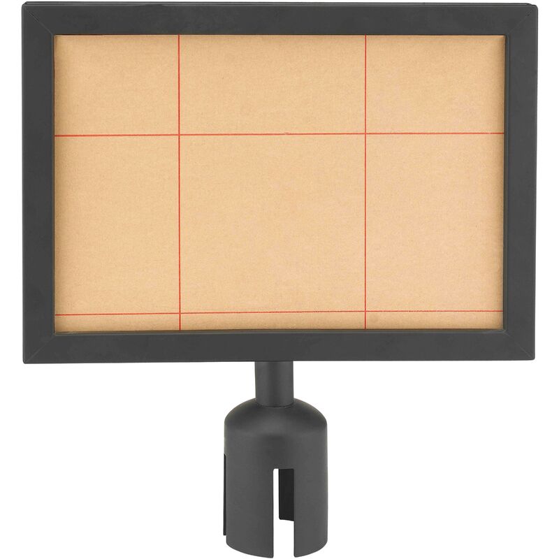 Oviala - Porte affiche pour poteau de guidage noir