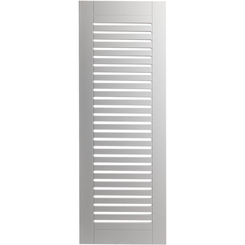 Porte ajourée en MDF, vernis semi-mat, blanc, 72 x 39,4 cm