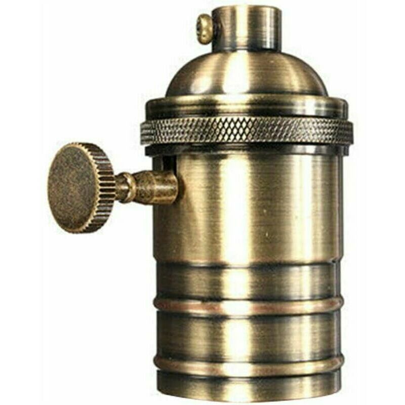 Porte-ampoule en laiton 1 pièce, douille E26/E27 en cuivre antique vintage, Fonepro, Ensoleillé
