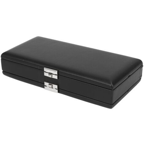 Porte-anches, étui de rangement en cuir noir à 2 couches pour anches pour contenir 20 anches