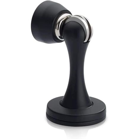 Porte anti-collision tout assortie et butée de porte à double usage mur à mur butée de porte de salle de bain (noir 1 pièce)