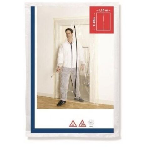 Porte anti-poussière, type L, 2,20 m x 1,20 m