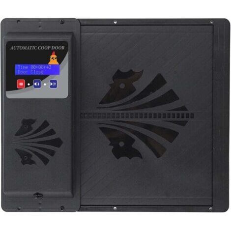 Porte Automatique de poulailler ,ouvre-Porte électrique de poulailler avec Conception Anti-pincement,avec Affichage LED,minuterie,Noir