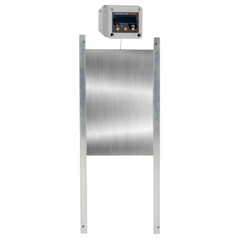 Porte automatique poulailler programmable heure et luminosité extérieure 30x40 CM