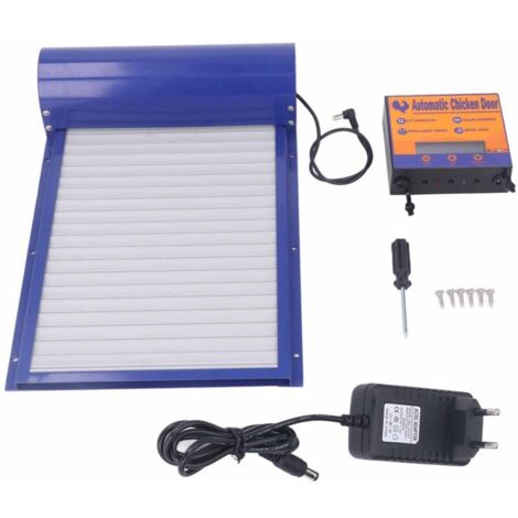 Porte automatique poulailler,Ouvre-porte automatique de poulailler à piles,avec minuterie,100-240V EU Plug