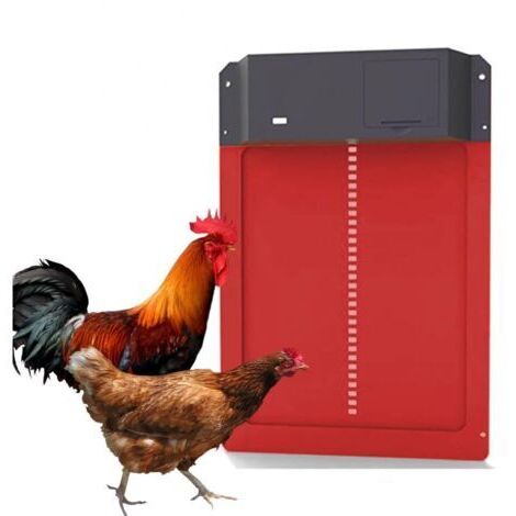 Porte Automatique Poulailler,Porte de Poulet avec Capteur de Lumière, Etanche Capteur de Lumière Automatique à Induction à Pile,Elevage de Poulets Sécurisé