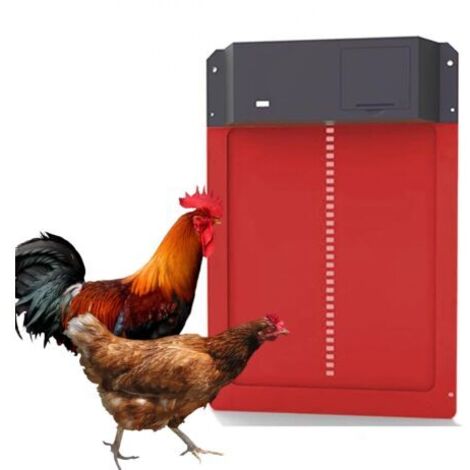 Porte Automatique Poulailler,Porte de Poulet avec Capteur de Lumière, Etanche Capteur de Lumière Automatique à Induction à Pile,Elevage de Poulets Sécurisé