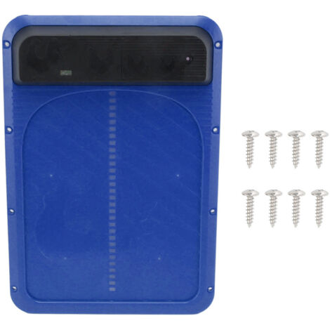 Porte automatique pour poulailler avec détecteur de lumière, alimentation sur batterie, ouverture/fermeture automatique, couleur bleue
