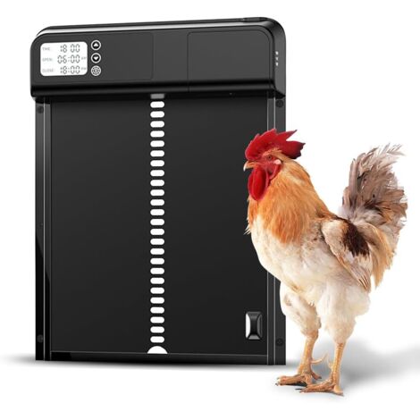 Porte automatique pour poulailler Chronométrage et manuel de porte de poulailler intelligent IPX3 interrupteur pour portes en aluminium pour poulets pour canard