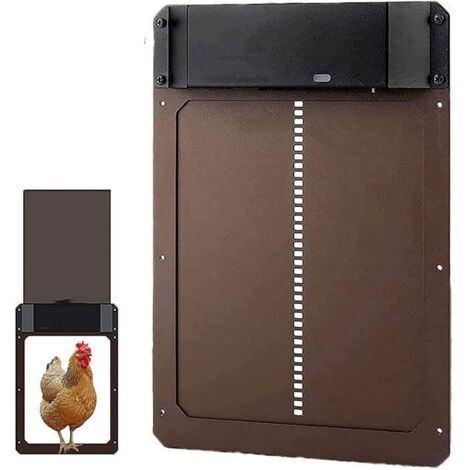 Porte Automatique pour Poulailler - Non spécifié - Minuterie - Capteur de Lumière - Résistante aux Intempéries