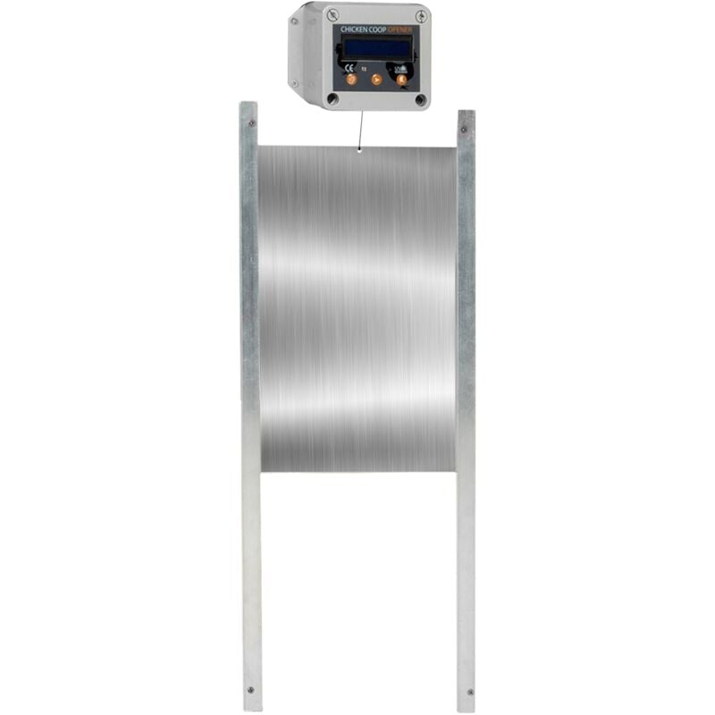 Porte automatique poulailler programmable heure et luminosité extérieure 22x33 CM