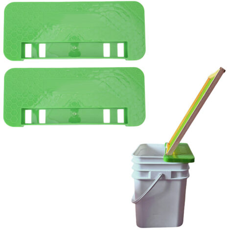 Porte-Bac pour Extraction de Miel 2 Pièces - Porte-Bac Plastique et Grattoir pour Cadre de Ruche