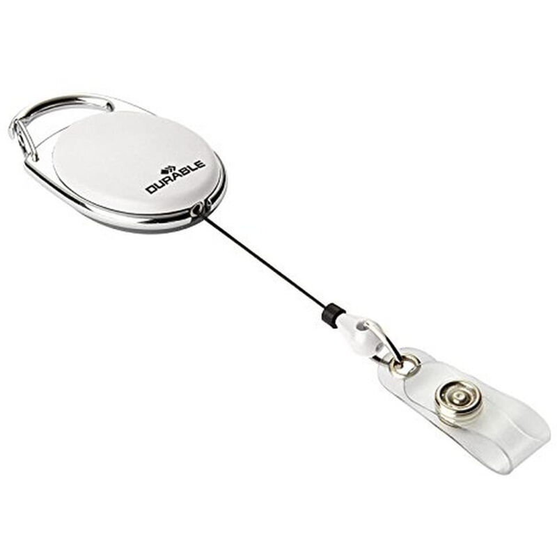 Enrouleur Badge Durable Yoyo Blanc - Retractable 80cm