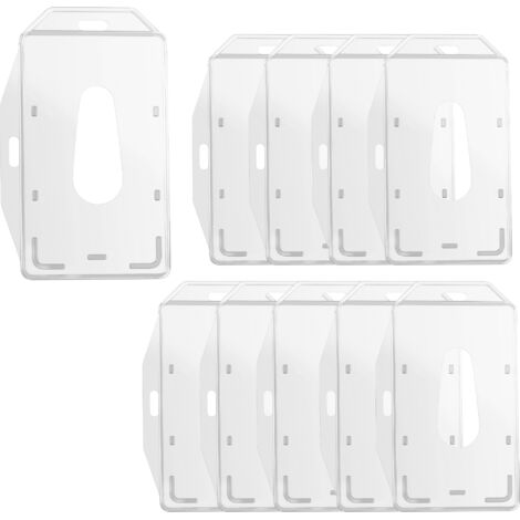 CKB LTD 10x Porte-Badge Rigide Carte D'identité Etui En Plastique