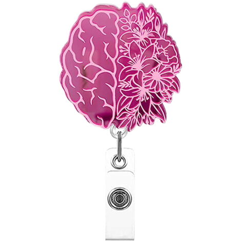 Porte-badge Rétractable Rotatif, Clip pour Carte d’Identité et Bureau, Modèle 2