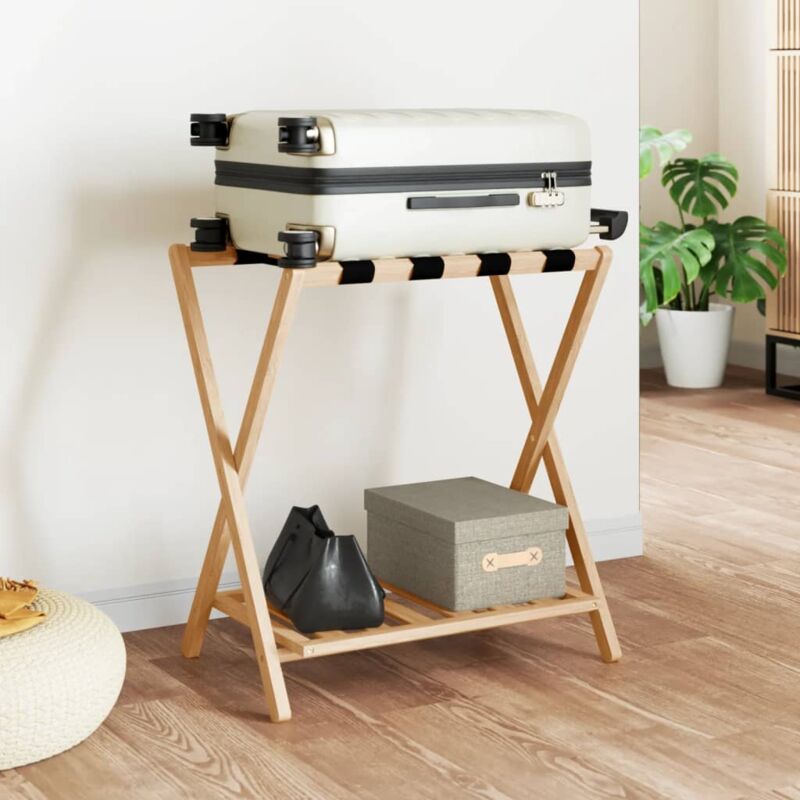 Vidaxl - Porte-bagages 68x38x58 cm bambou