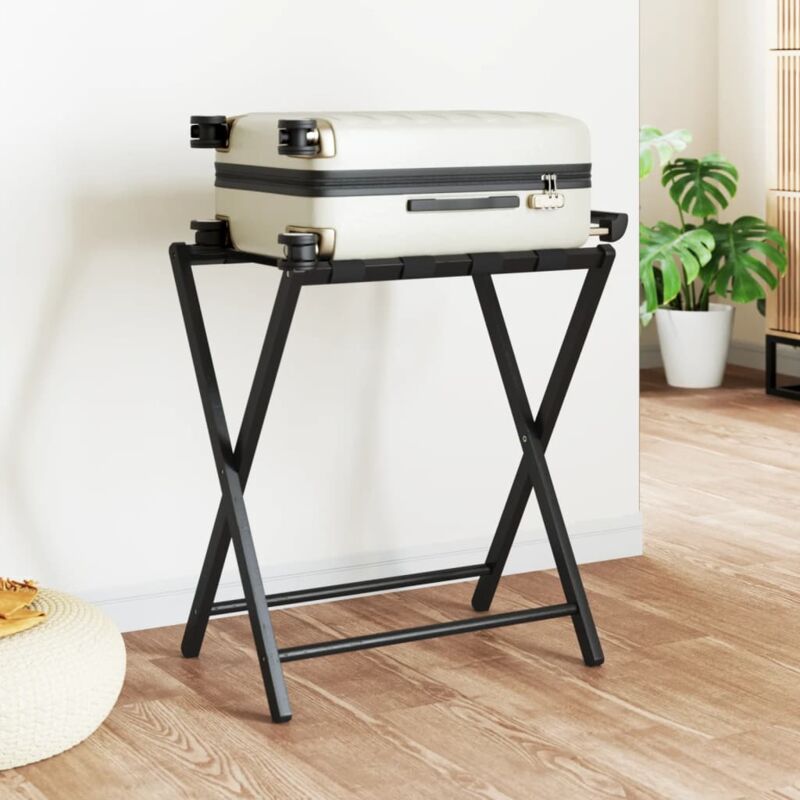 Porte-bagages noir 68,5x38x58 cm bambou Vidaxl