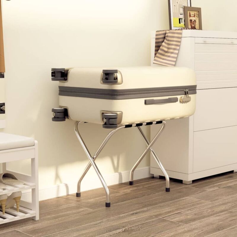 Porte-bagages Noir et argenté 56x40x49 cm